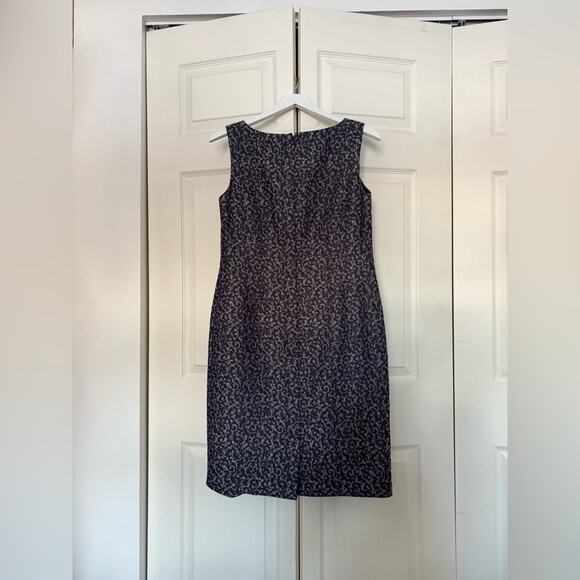 Jones Studio Separates Black and Gray Print Shift Dress Business Casual Size 6 - Picture 4 of 6